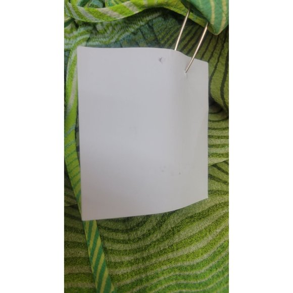 Women's Tiered Ruffle Tank Top - Wild Fable Green Wave Print Small - Picture 8 of 10